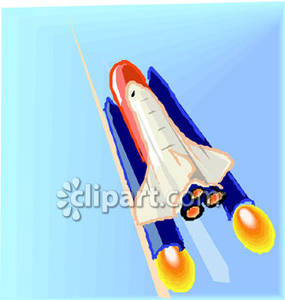 Space Shuttle Launch   Royalty Free Clipart Picture