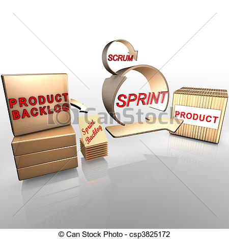 Stock Illustration   Scrum For Project Management And Agile Software