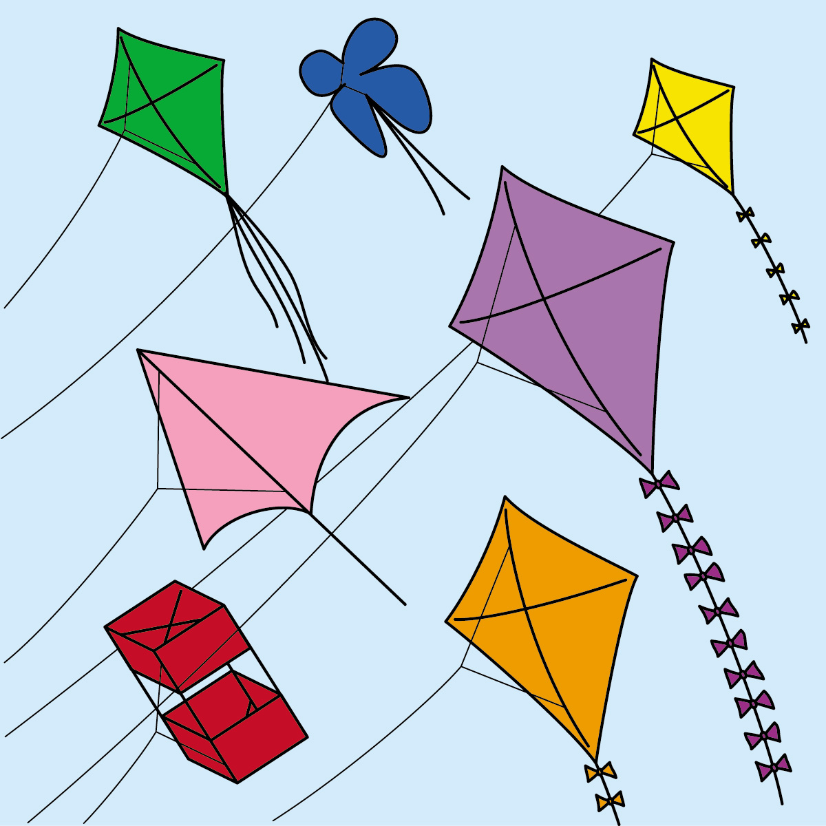 There Is 20 A Row Of Kites Free Cliparts All Used For Free