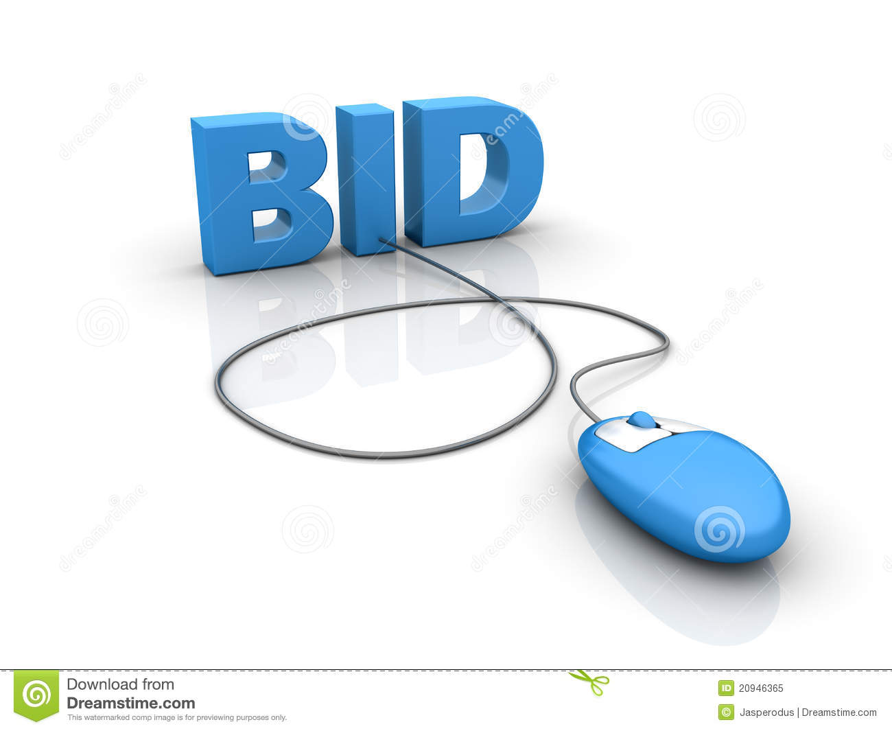 To Word Bid  Internet Auction Concept Isolated On White Background