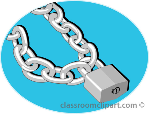 Tools   Lock Chain 3 07   Classroom Clipart
