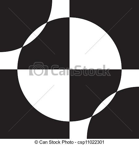 Vector   Abstract Black Quarter Circle Games   Stock Illustration