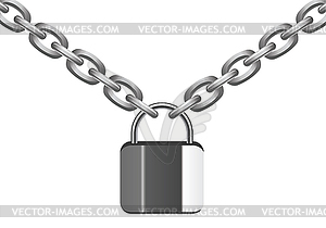 Vector Chain And Lock   Vector Clipart