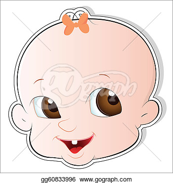 Art   Cute Design Art Of Cute Baby Face Vector Illustration  Clipart