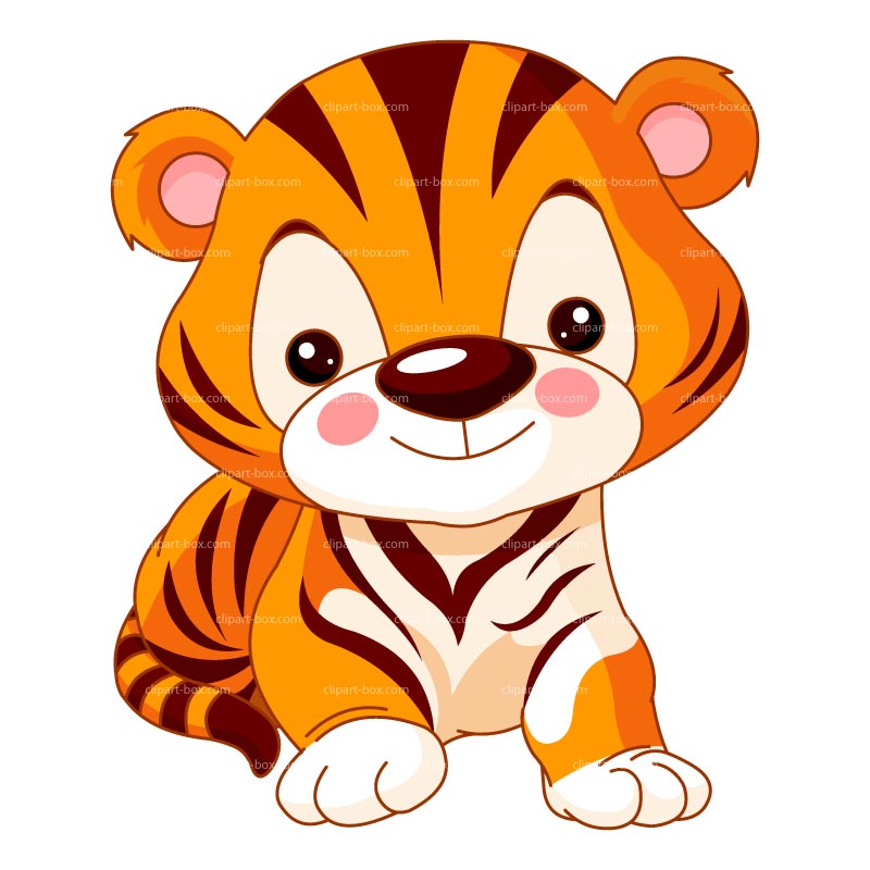 Clipart Cute Baby Tiger   Royalty Free Vector Design