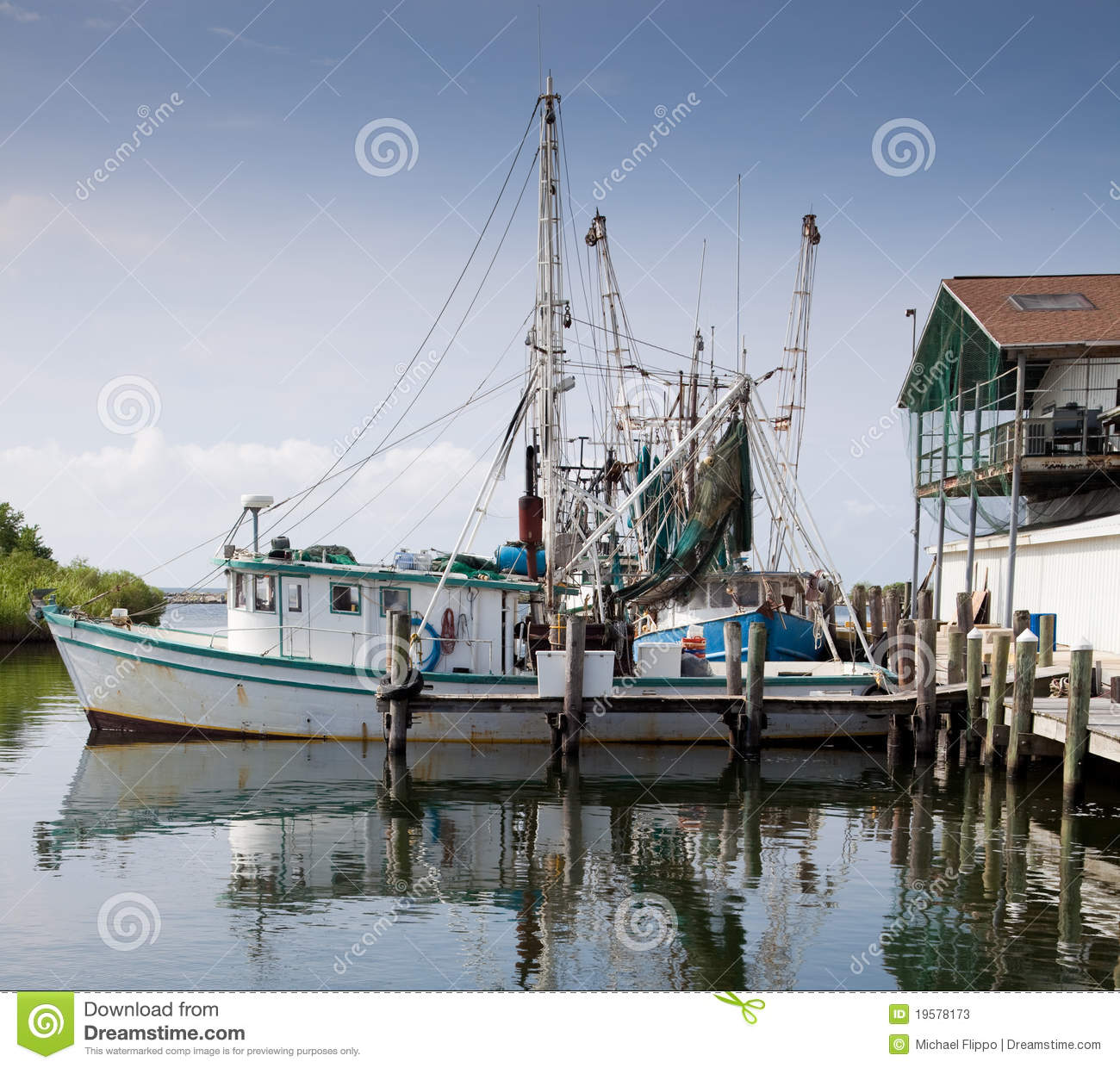 Commercial Fishing Boat In Marina Stock Photos   Image  19578173