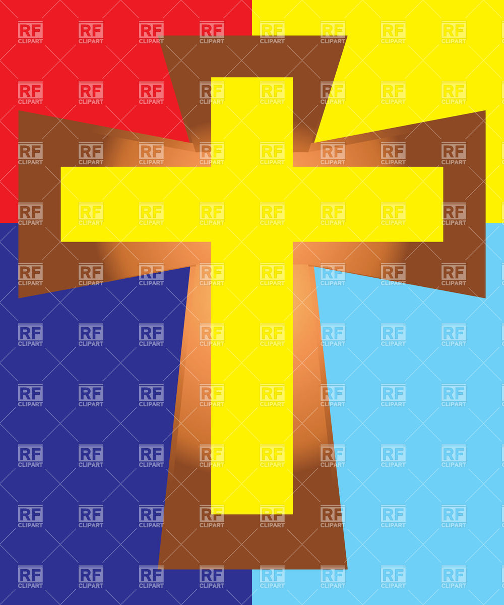 Cross On Colorful Background Signs Symbols Maps Download Royalty    
