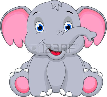 Cute Baby Elephant Cartoon   Tattoos   Pinterest