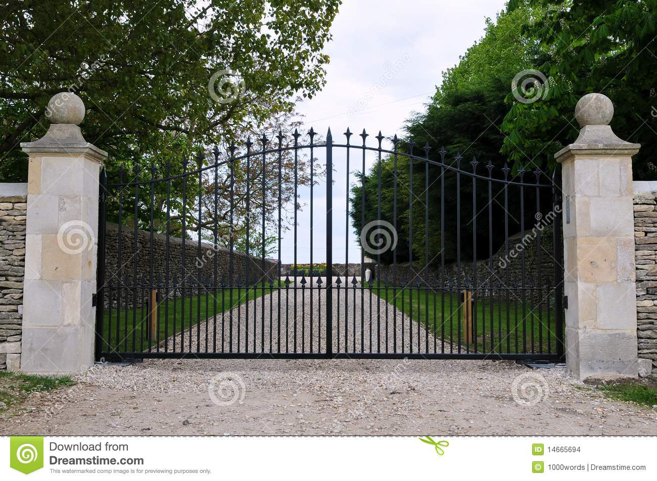 Gates Of A Country Estate Stock Images   Image  14665694