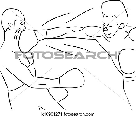 Knockout Punch View Large Clip Art Graphic