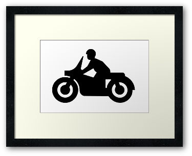Motorcycle Clip Art Framed Prints By Naturaldigital   Redbubble