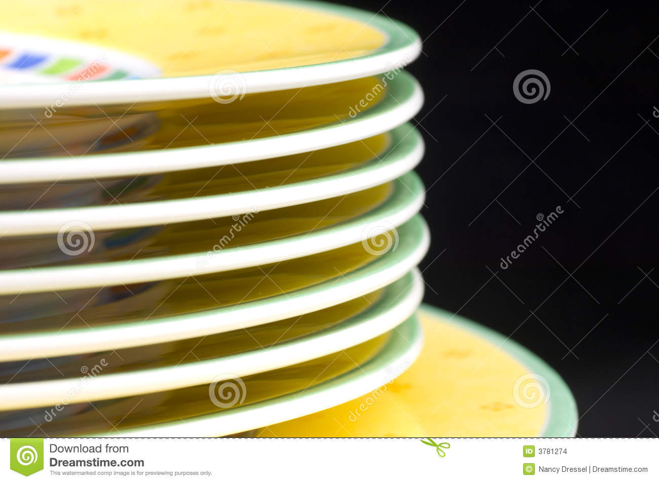 Plates Stacked Macro Stock Images   Image  3781274