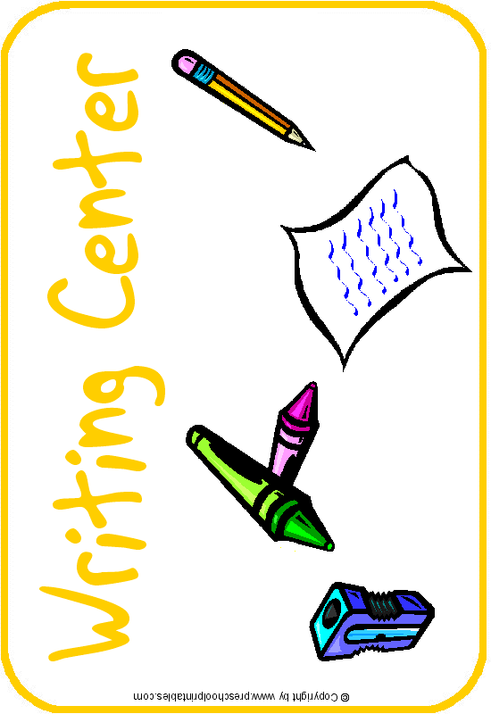 Preschool Writing Center Sign