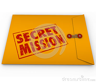 Secret Mission Dossier Yellow Envelope Assignment Job Task Stock