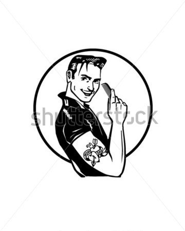 Source File Browse   Vintage   Fifties Greaser   Retro Clip Art
