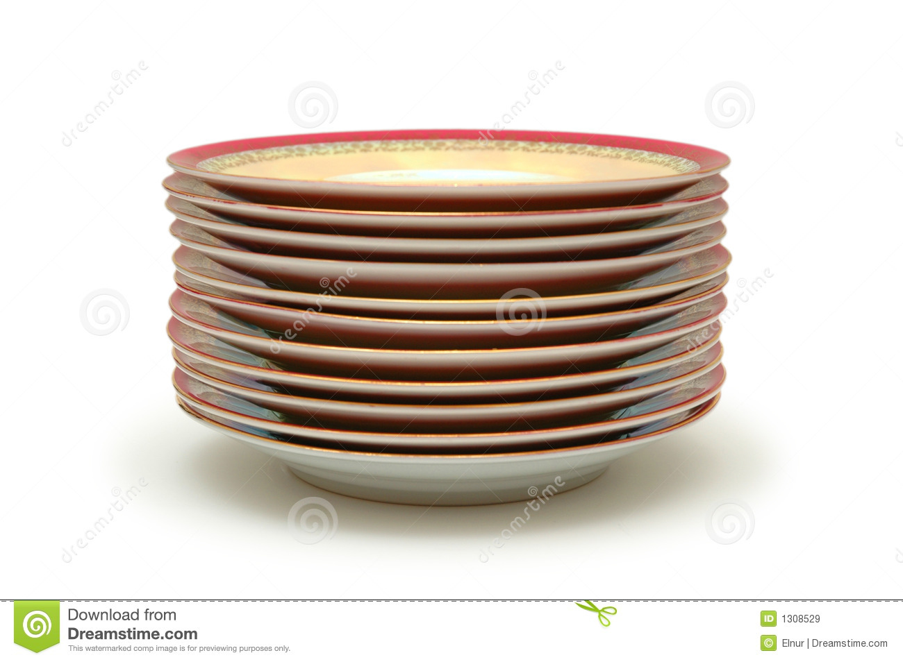 Stacked Plates Royalty Free Stock Images   Image  1308529