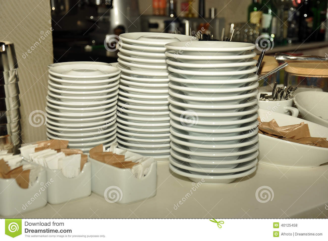 Stacked Plates Stock Photo   Image  40125458