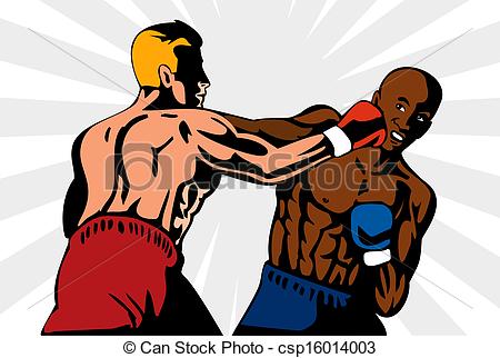 Stock Illustration Of Boxer Boxing Knockout Punch Retro   Illustration