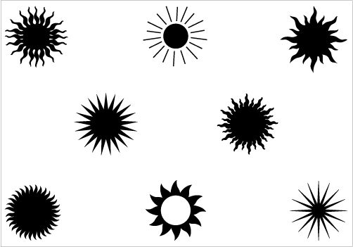 Sun Silhouette Vector Graphics Pack   Silhouette Clip Artsilhouette    