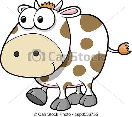 Vecteur Clipart De Idiot Vache Animal Vecteur Illustration Art