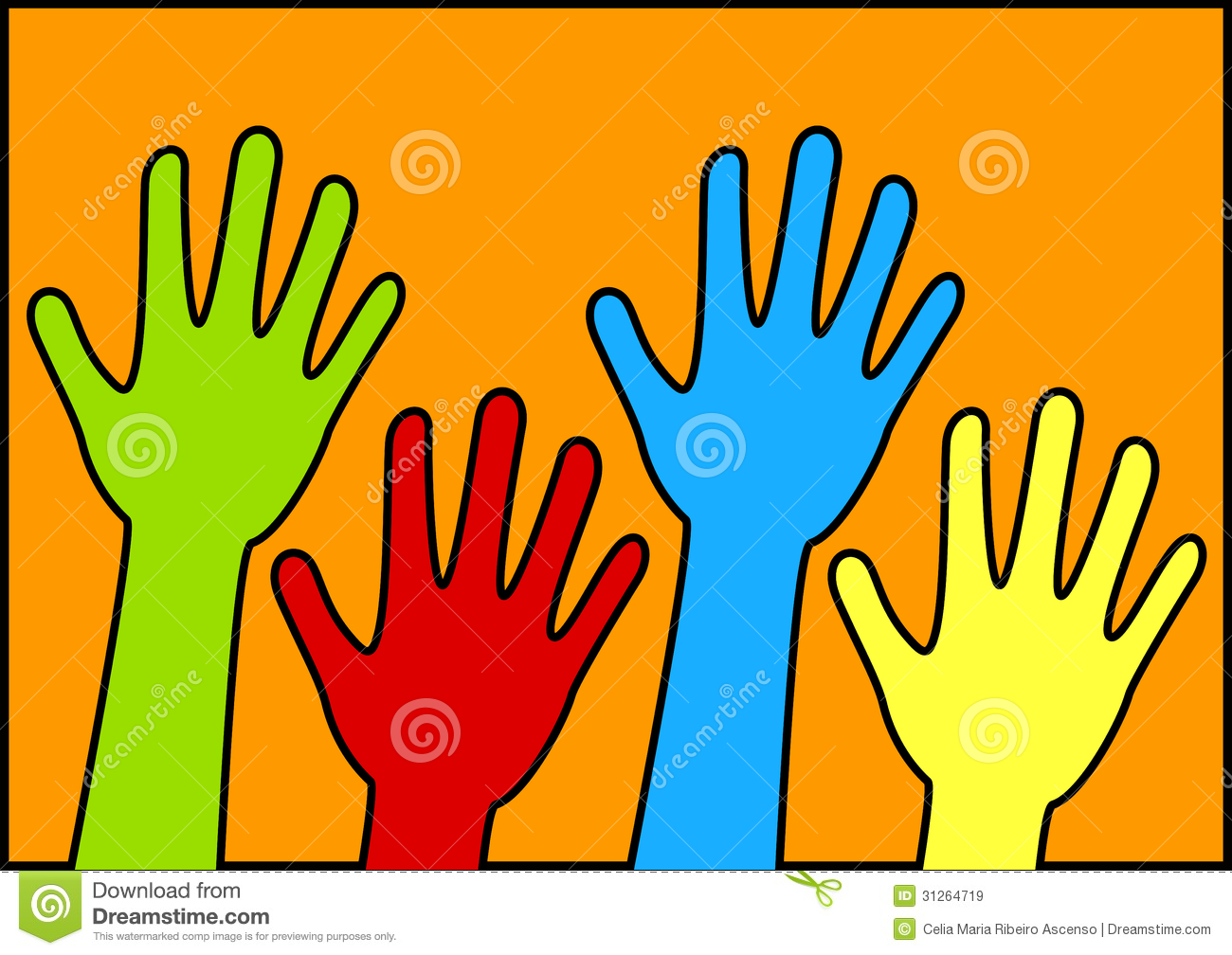 Voting Or Volunteering Hands Poster Royalty Free Stock Images   Image