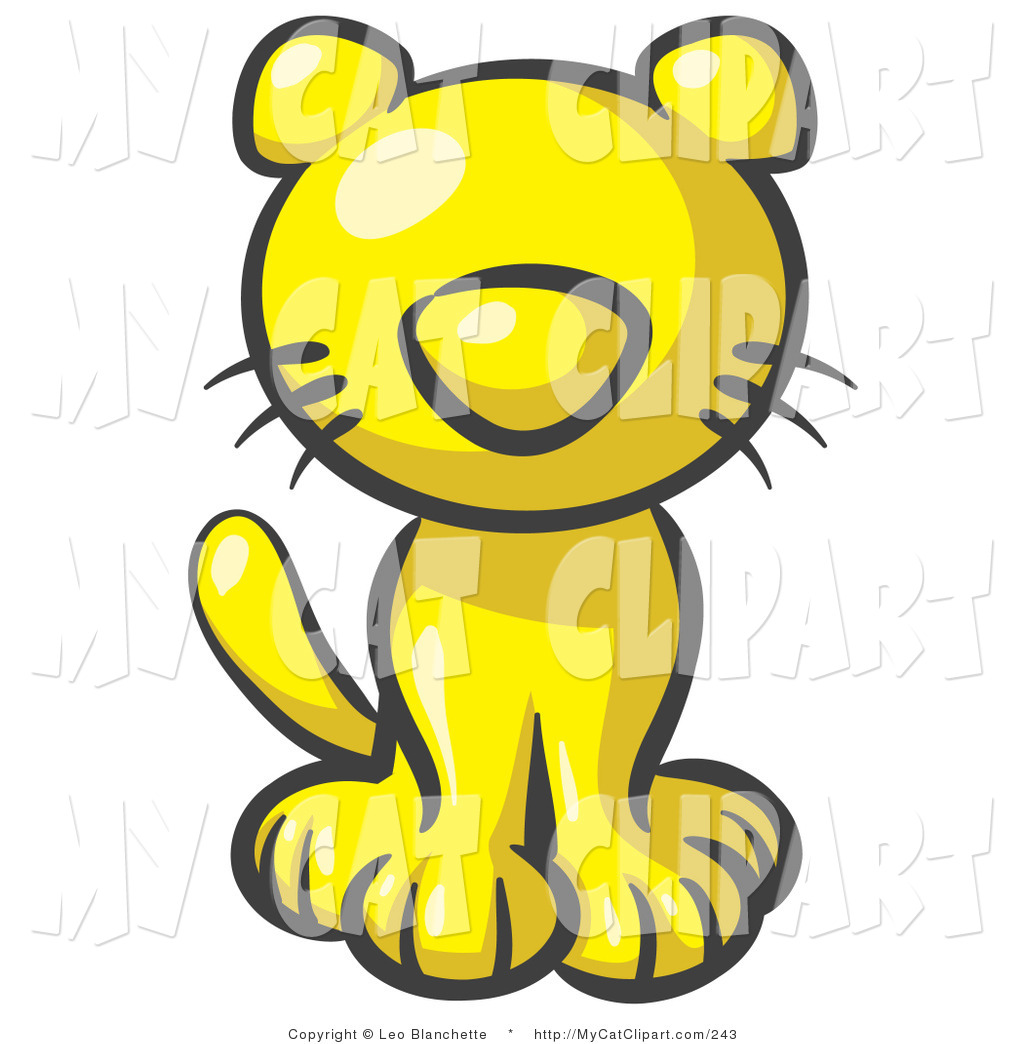 Yellow Cat Clipart Clip Art Of A Cute Yellow Cat