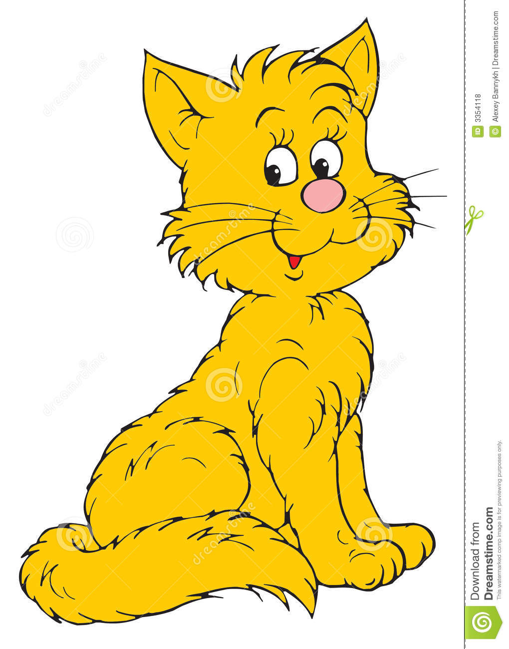 Yellow Cat  Vector Clip Art  Royalty Free Stock Photos   Image    