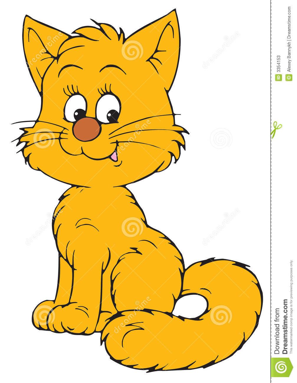 Yellow Cat  Vector Clip Art  Stock Photos   Image  3354153