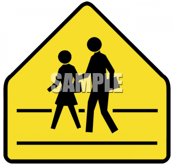 0511 0908 2808 1011 Yellow Crosswalk Sign Clipart Image Jpg