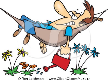 435817 Royalty Free Rf Clipart Illustration Of A Happy Man Relaxing In