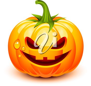 An Evil Looking Halloween Pumpkin Illustration