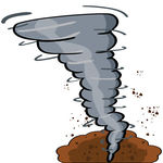 Cartoon Tornado   Cartoon Illustration Showing A Tornado