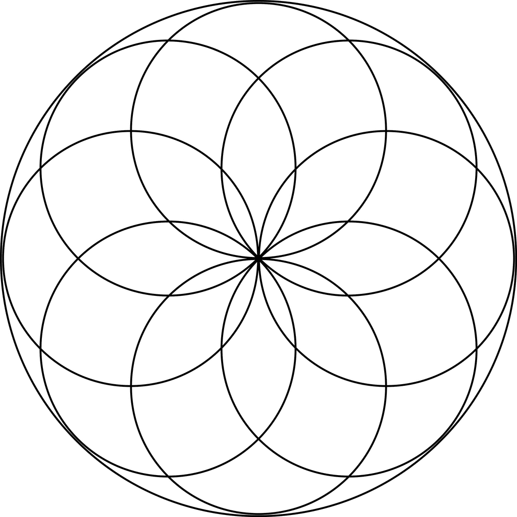 Circular Rosette With 8 Petals   Clipart Etc