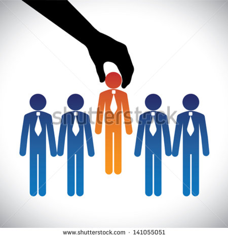 Concept Vector Graphic  Hiring   Selecting   The Best Job Candidate    