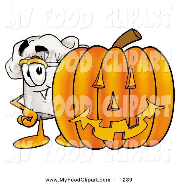 Food Clip Art Of A Cheerful Chefs Hat Mascot Cartoon Character With A    