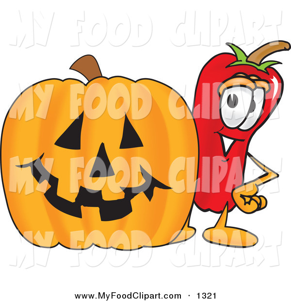 Food Clip Art Of A Cheerful Chili Pepper Mascot Cartoon Character    