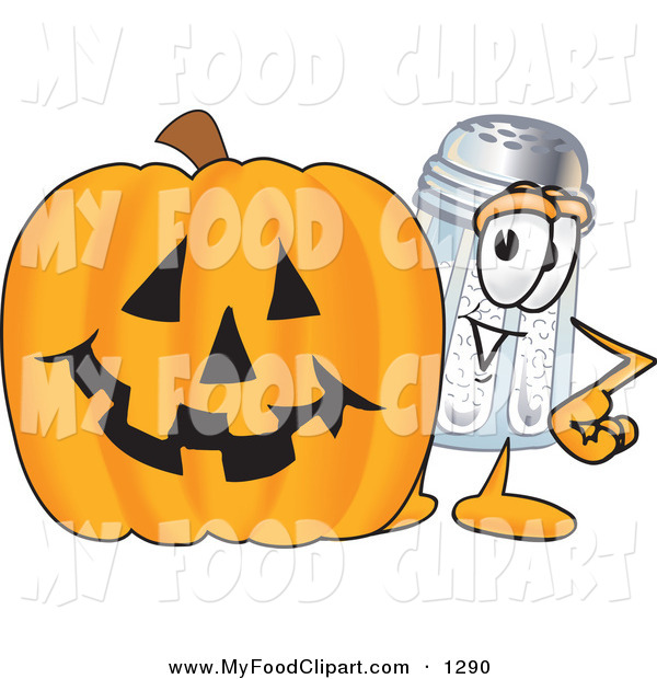 Food Clip Art Of A Cheerful Salt Shaker Mascot Cartoon Character With    