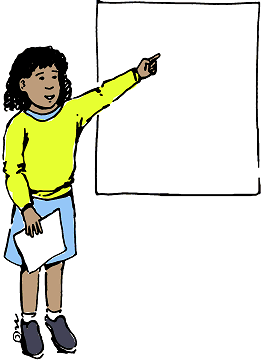 Girl Pointing  In Color    Clip Art Gallery