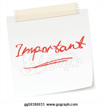 Handwritten Notes With  Important  Message  Stock Clip Art Gg59386933