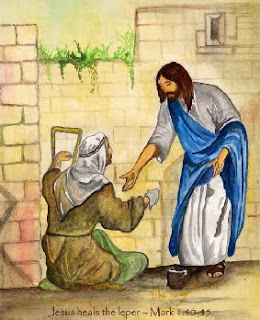 Jesus Christ Heals The Leper Mark Mark 1 40 45 Bible Story Verse Color    
