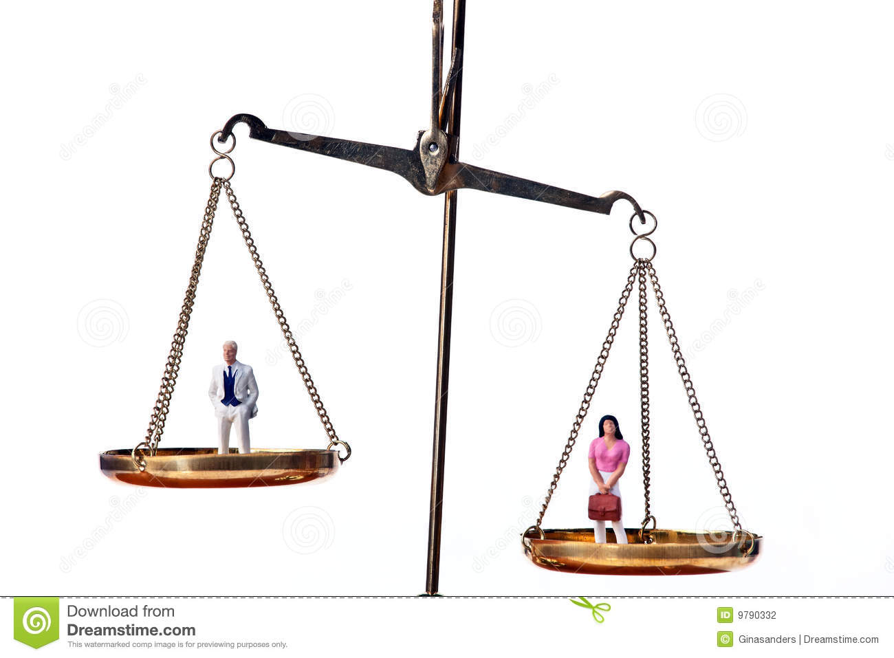 Men And Women On Equal Scale Symbol Stock Photography   Image  9790332