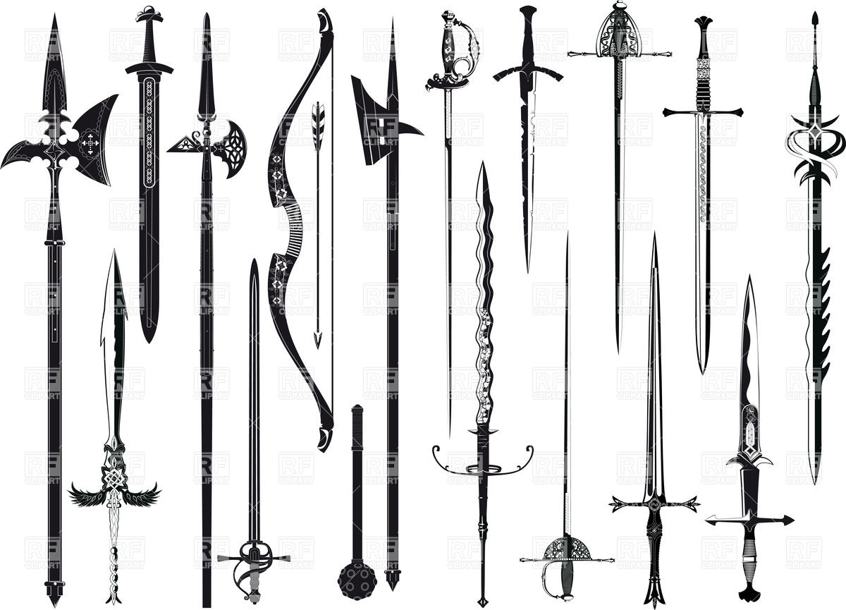 Of Medieval Weapon 25261 Download Royalty Free Vector Clipart  Eps