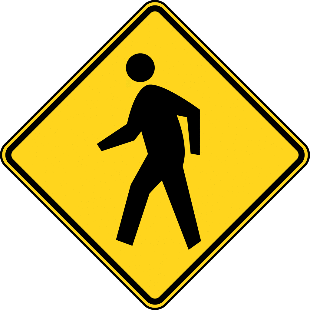 Pedestrian Crossing Color   Clipart Etc