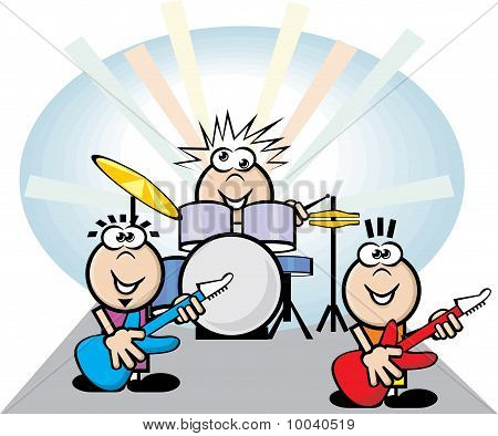 Picture Or Photo Of Clip Art Cartoon Of A Kids Rock Band