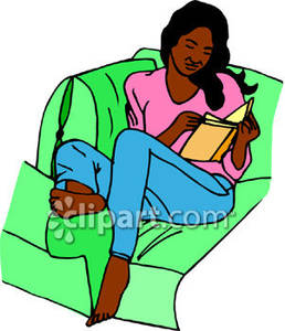 Relaxing Clipart Young Black Woman Relaxing