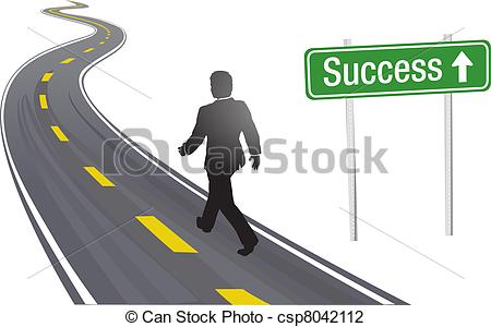 Road Sign To Success   Business Person    Csp8042112   Search Clipart    