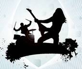 Rock Band In Abstract Background   Stock Illustration