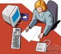 Secretary Manager Office Work Computer Computers Desk Office Manager01