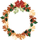 With Red Bow Clipart Fruit Wreath Clipart Poinsettia Wreath Clipart