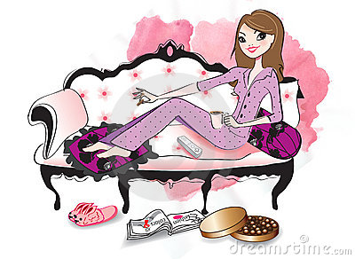 Woman Relaxing On A Couch Stock Photos   Image  11347213